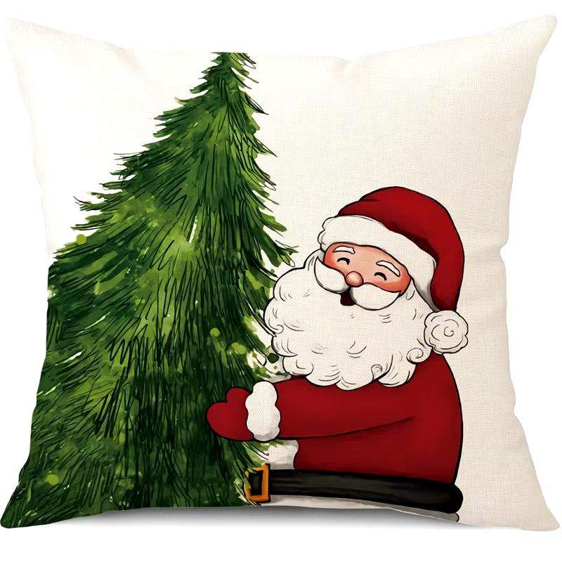 45Cm Merry Christmas Cushion Cover Pillowcase 2024 Christmas Decorations for Home Ornament Happy New Year Christmas Decor 2025