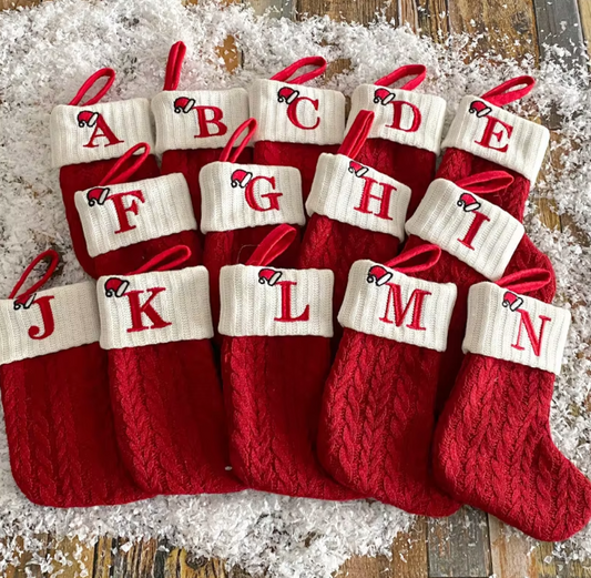 Christmas Alphabet Knitting Socks