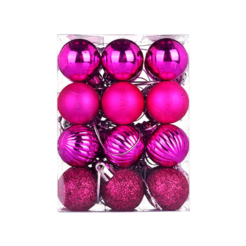 24PCS Christmas Balls 30Mm Christmas Xmas Tree Ball Bauble Hanging Home Party Ornament Decor 24PCS Christmas Decoration 2024