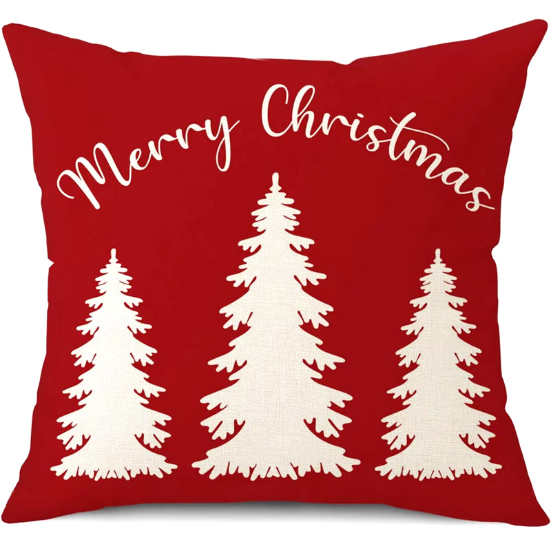 45Cm Merry Christmas Cushion Cover Pillowcase 2024 Christmas Decorations for Home Ornament Happy New Year Christmas Decor 2025