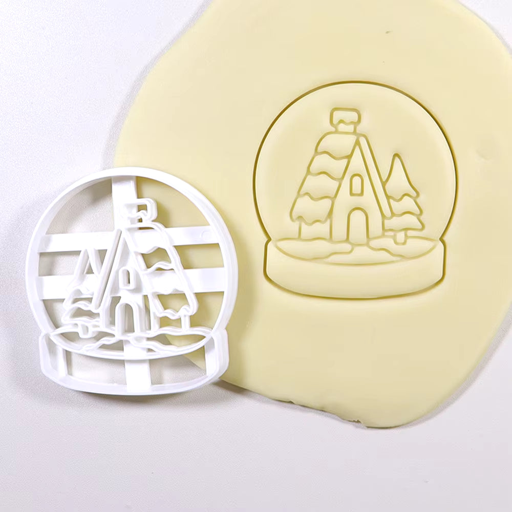 Christmas Cookie Cutter Gingerbread Man Santa Claus Mold Stamp Kids Christmas Party Embosser Biscuit Mould Baking Decor Supplies