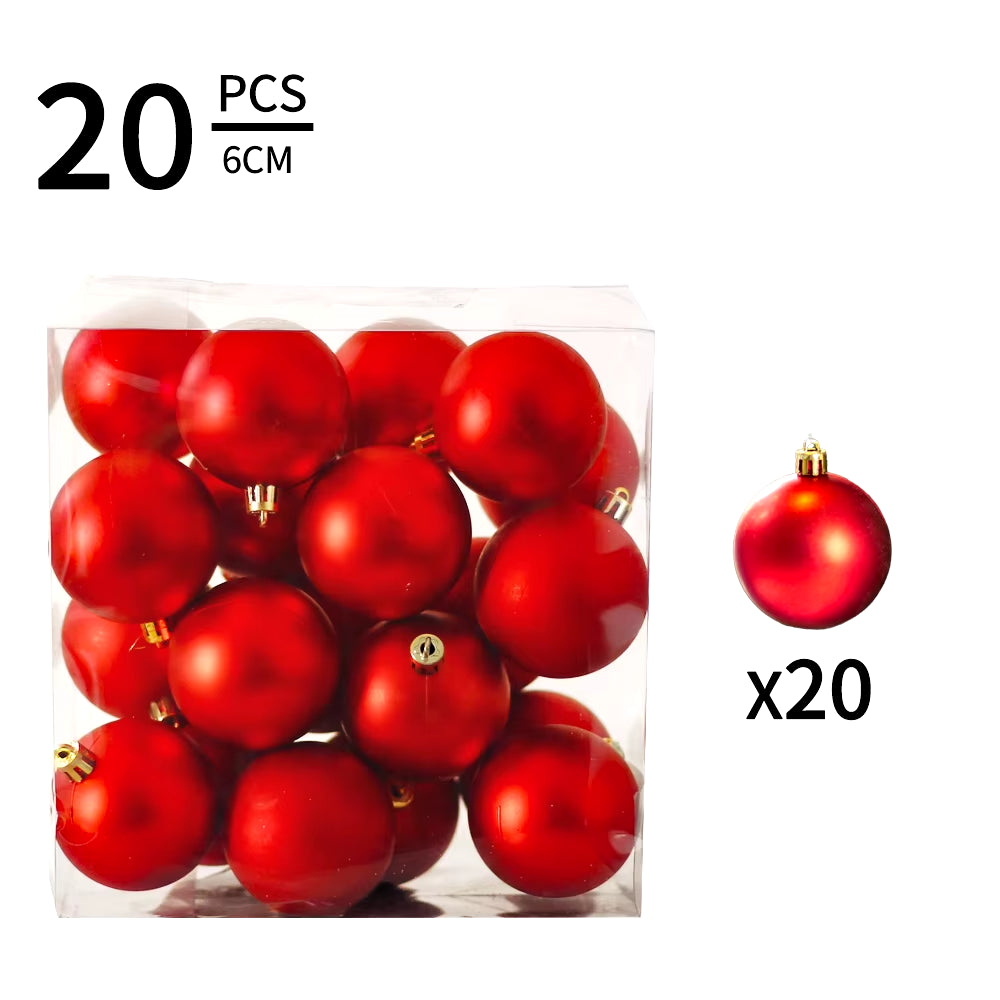 20/30PC Christmas Decorations 2024 Christmas Red Ball Various Shapes Ornaments Xmas Tree Decorations Home Party Decor New Year